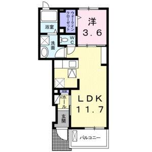 1LDK 間取り図