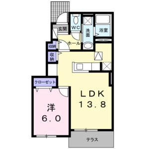 1LDK 間取り図