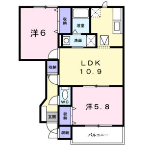 2LDK 間取り図