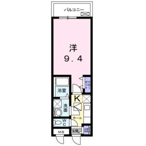1K 間取り図
