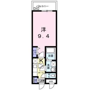 1K 間取り図