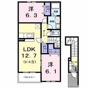 2LDK 間取り図