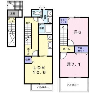 2LDK 間取り図