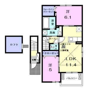 2LDK 間取り図