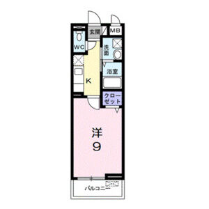 1K 間取り図