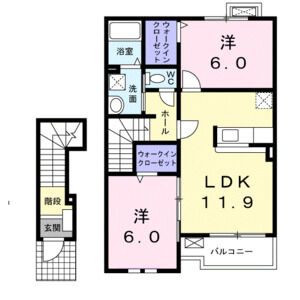 2LDK 間取り図