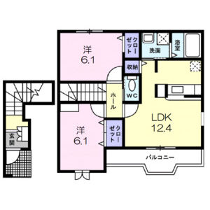 2LDK 間取り図