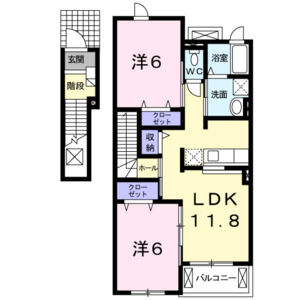 2LDK 間取り図