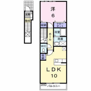 1LDK 間取り図