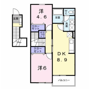 2DK 間取り図