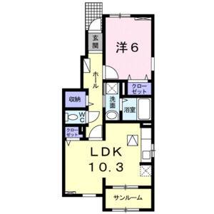 1LDK 間取り図