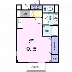 ワンルーム 間取り図
