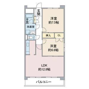 2LDK 間取り図