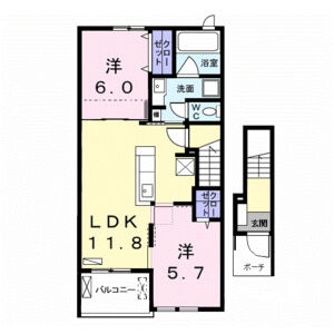 2LDK 間取り図