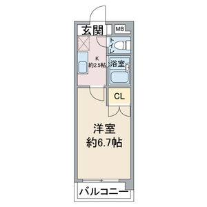 1K 間取り図