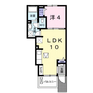 1LDK 間取り図