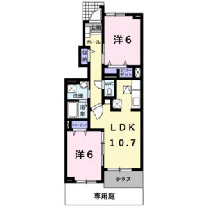 2LDK 間取り図