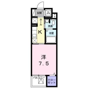 1K 間取り図