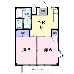 2DK 間取り図