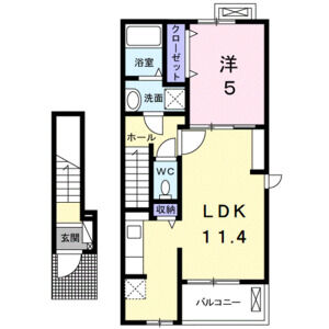 1LDK 間取り図