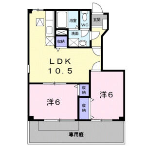2LDK 間取り図