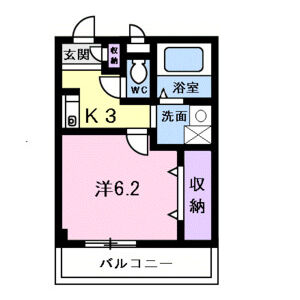 1K 間取り図