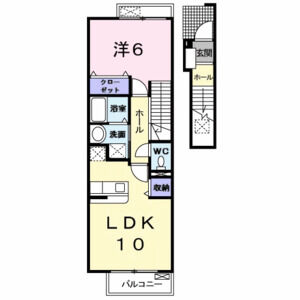 1LDK 間取り図