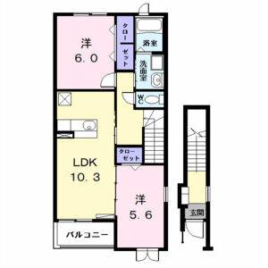 2LDK 間取り図