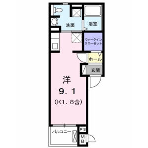 ワンルーム 間取り図
