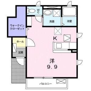 1K 間取り図