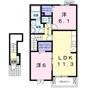 2LDK 間取り図