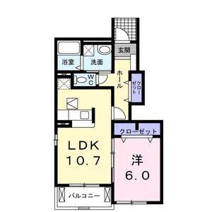 1LDK 間取り図