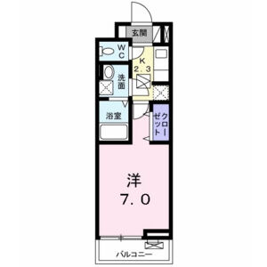 1K 間取り図