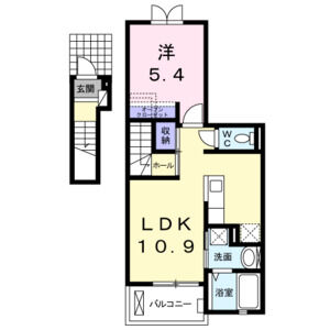 1LDK 間取り図