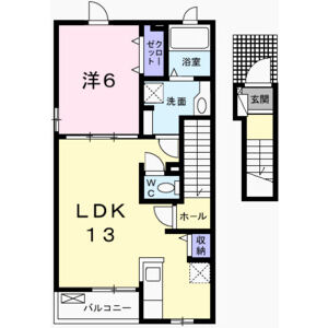 1LDK 間取り図