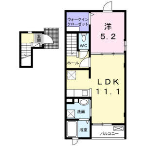 1LDK 間取り図