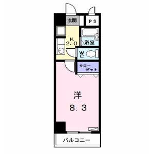 1K 間取り図
