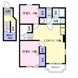 2LDK 間取り図