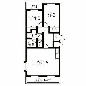 2LDK 間取り図