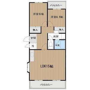 2LDK 間取り図