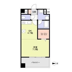 1DK 間取り図