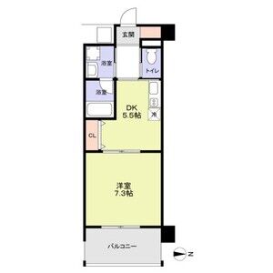 1DK 間取り図