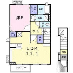 1LDK 間取り図