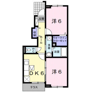 2DK 間取り図