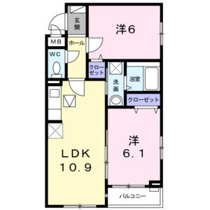 2LDK 間取り図