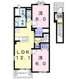2LDK 間取り図
