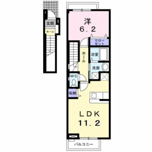 1LDK 間取り図