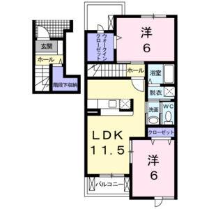 2LDK 間取り図