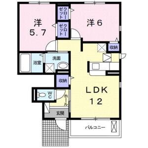 2LDK 間取り図