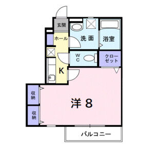 1K 間取り図